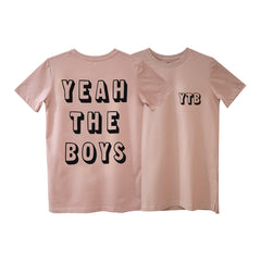 YEAH THE BOYS BIG BOYS SMALL PRINT TEE BEIGE